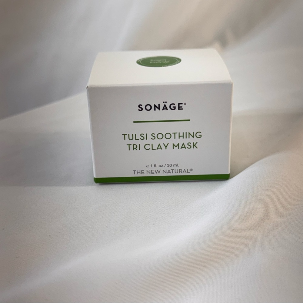 Sonage Tulsi Soothing Tri Clay Mask NIB Full Size
